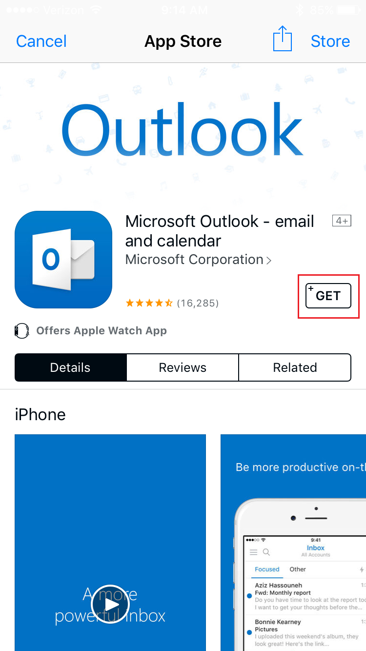 Download Outlook Web App iPhone/iPad